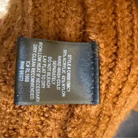 SANCTUARY Rust Long Cardigan Size Large Open Pockets - Picture 10 of 10